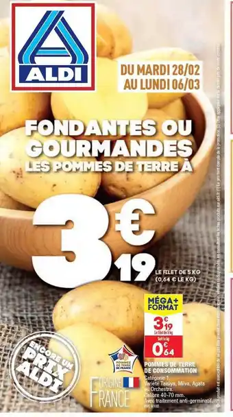 ALDI Pommes de terre de consommation offre