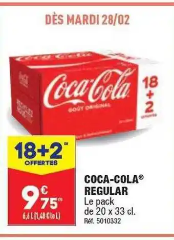 ALDI Coca-cola regular offre