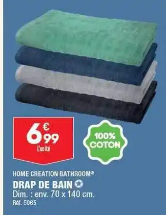 ALDI Drap de bain home creation bathroom offre
