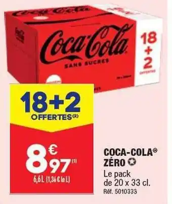 ALDI Coca-cola zéro offre
