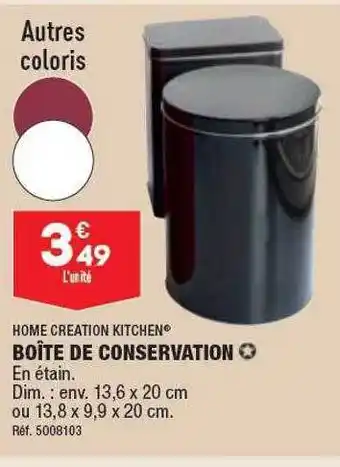 ALDI Boîte de conservation home creation kitchen offre