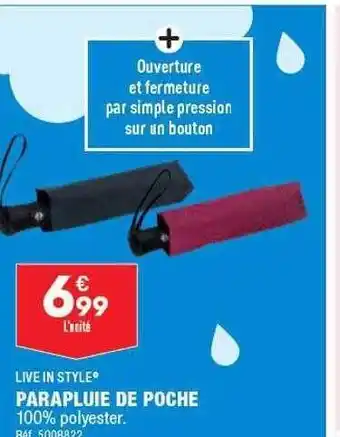 ALDI Parapluie de poche live in style offre