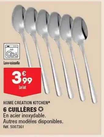 ALDI 6 cuillères home creation kitchen offre
