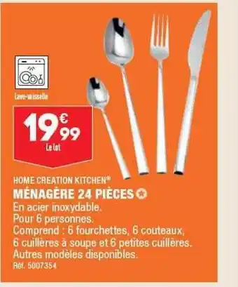 ALDI Ménagère 24 pièces home creation kitchen offre
