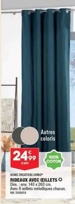ALDI Rideaux avec œillets home creation living offre