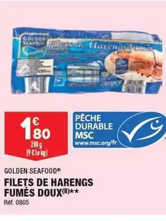 ALDI Filets de harengs fumés doux golden seafood offre