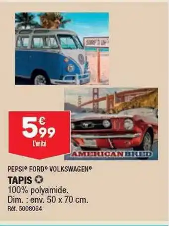 ALDI Tapis pepsi ford volkswagen offre