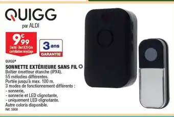 ALDI Sonnette extérieure sans fil quigg offre