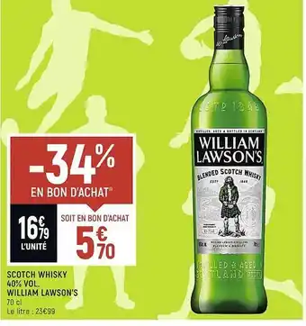 Casino Shop Scotch whisky 40% vol. william lawson's offre
