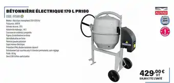Doras Bétonnière électrique 170 l pr180 offre