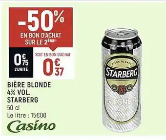 Casino Shop Bière blonde 4% vol. starberg offre