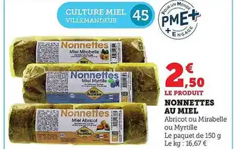 Hyper U Nonnettes au miel offre