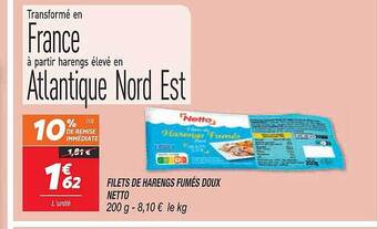 Netto Filets de harengs fumés doux netto offre