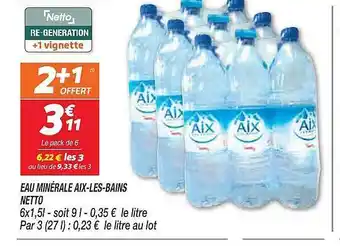 Netto Eau minérale aix-les-bains offre