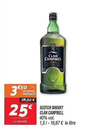 Netto Scotch whisky clan campbell offre