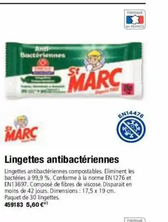 Lingettes antibactériennes st marc