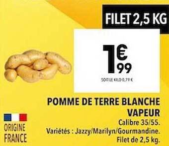 Supeco Pomme de terre blanche vapeur offre