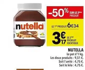 Supeco Nutella offre