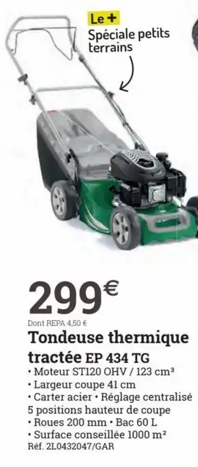 Tondeuse Thermine Tractée EP 434 TG