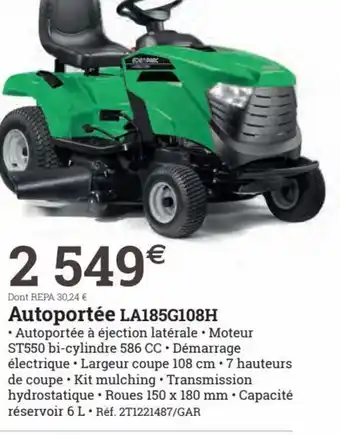 Espace emeraude Autoportée LA185G108H offre