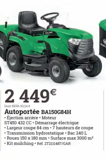 Espace emeraude Autoportée BA150G84H offre