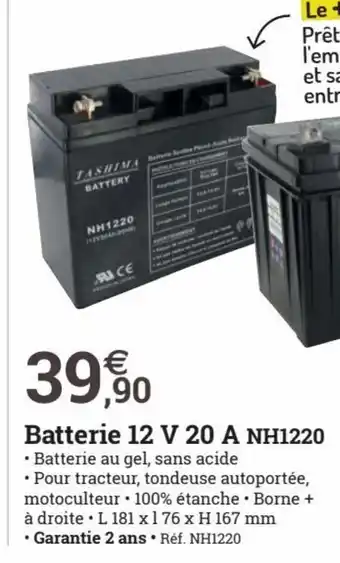 Espace emeraude Batterie 12 V 20 A NH1220 offre
