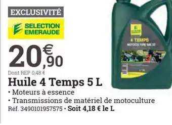 Espace emeraude Huile 4 Temps 5 L offre
