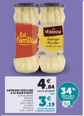 Super U Asperges Cueillies à la Main d'Aucy offre