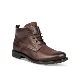 Bottines marron denim side cuir