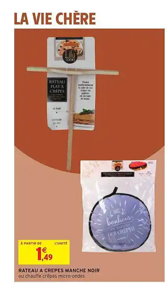 Intermarché Râteau à Crêpes Manche Noir offre