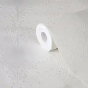 Castorama Papier peint vinyle sur intissé goodhome zamia blanc et argent offre