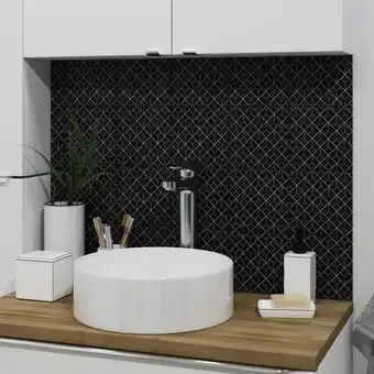 Castorama Carrelage mural décor diamond noir 15x15cm glina offre