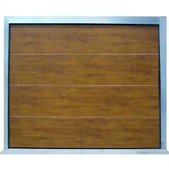 Castorama Porte de garage sectionnelle vienne ton bois - l.240 x h.200 cm (pré-montée) offre