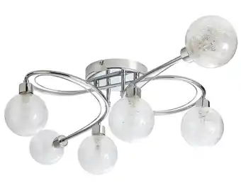 Castorama Plafonnier 6 spots onnes métal/verre chrome g9 6x25 w offre