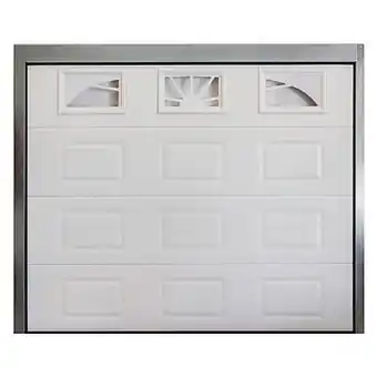 Castorama Porte de garage sectionnelle hublots madrid blanche - l.240 x h.200 cm (pré-montée) offre