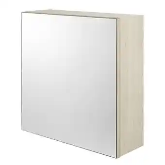 Castorama Cube mural de salle de bains avec miroir aspect chêne naturel calao 50 cm offre
