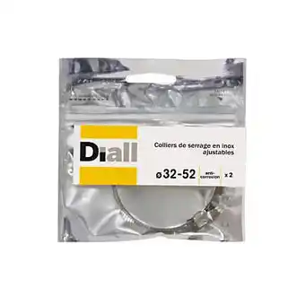Castorama 2 colliers de serrage diall inox l8 x ø32 - 52 mm offre