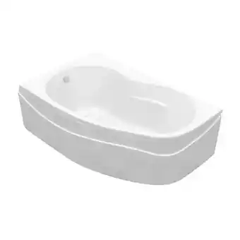 Castorama Baignoire asymétrique angle gauche 150 x 90 cm cooke & lewis offre