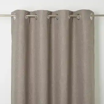 Rideau occultant goodhome kosti gris l.140 x h.260 cm