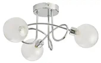 Castorama Plafonnier 3 spots onnes métal/verre chrome g9 3x25 w offre