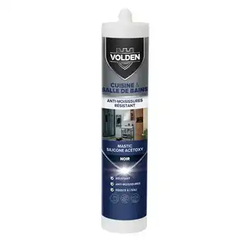 Castorama Mastic silicone cuisine et salle de bain volden noir 280ml offre