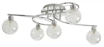 Castorama Plafonnier 5 spots paralia métal/verre chrome g9 5x25 w offre