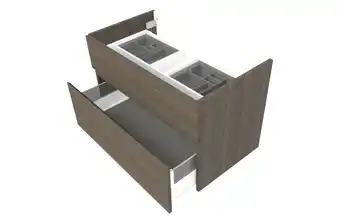 Castorama Meuble sous vasque calao aspect chêne fumé 90 cm offre