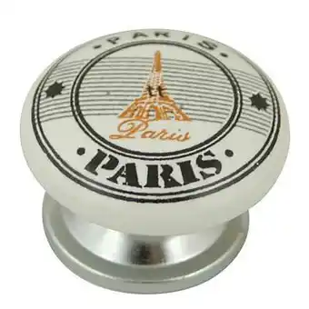 Castorama 4 boutons de meuble paris porcelaine 3,5 x 2,3 cm offre