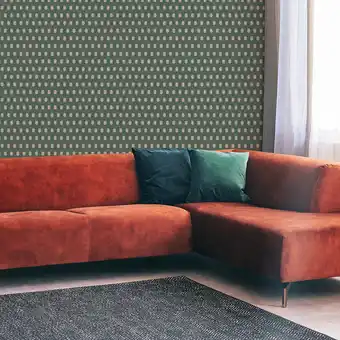 Castorama Papier peint vinyle intissé goodhome cellini vert foncé offre