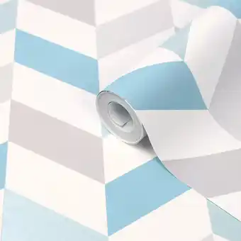 Castorama Papier peint vinyle sur intissé goodhome akebia bleu offre