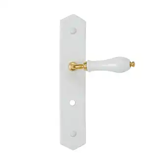 Castorama 1/2 ensemble poignées de porte condamnation 195 colours limoges porcelaine blanc offre