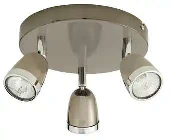 Castorama Plafonnier 3 spots apheliotes métal chrome gu10 3x35 w offre