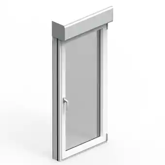 Castorama Fenêtre alu 1 vantail oscillo-battant + volet roulant électrique goodhome blanc - l.40 x h.65 cm, tirant droit offre