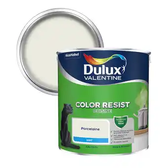 Peinture murs et boiseries color resist cuisine dulux valentine mat porcelaine 2,5l